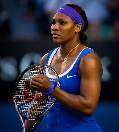 MELBOURNE - JANUARY 21: Serena Williams in her third round win o