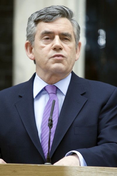 UK Prime Minister Gordon Brown Press Conference at 10 Downing Street in London on May 7, 2010