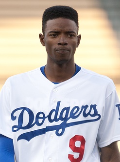 LOS ANGELES - JUNE 20: Los Angeles Dodgers SS Dee Gordon #9 befo