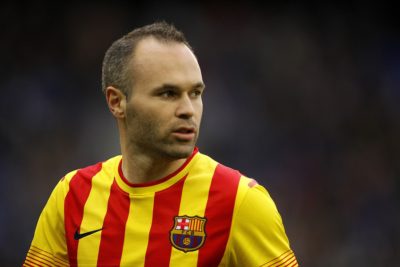 BARCELONA - MARCH, 29: Andrés Iniesta of FC Barcelona in action