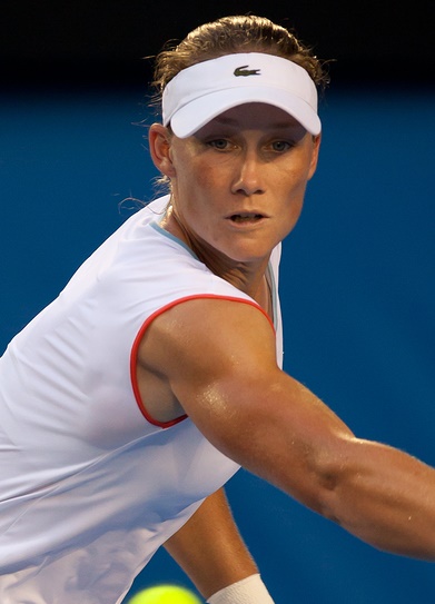 MELBOURNE - JANUARY 20: Samantha Stosur of Australia in her seco