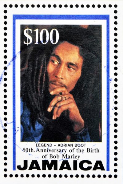 A stamp printed in Jamaica commemorating the 50th anniversary of